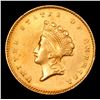Image 2 : ***Auction Highlight*** 1855-p TY2 Gold Dollar $1 Graded Choice Unc BY USCG (fc)