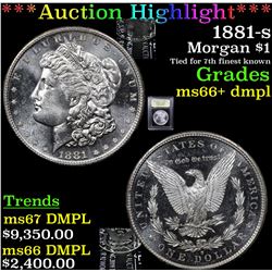 ***Auction Highlight*** 1881-s Morgan Dollar $1 Graded GEM++ DMPL By USCG (fc)
