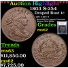 Image 1 : ***Auction Highlight*** 1803 S-254  Draped Bust Large Cent 1c Graded Select Unc BY USCG (fc)