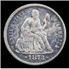 Image 2 : ***Auction Highlight*** 1873-cc Seated Liberty Dime 10c Graded xf details BY USCG (fc)