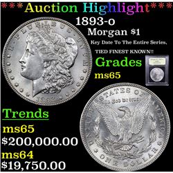 *Highlight Of Entire Auction* 1893-o Morgan $1 TOP POP! Graded GEM Unc By USCG (fc)