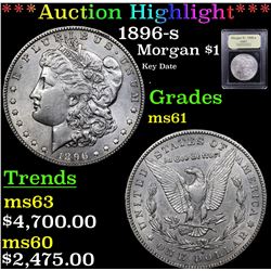 ***Auction Highlight*** 1896-s Morgan Dollar $1 Graded BU+ By USCG (fc)