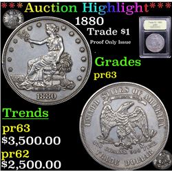 Proof ***Auction Highlight*** 1880 Trade Dollar $1 Graded Select Proof By USCG (fc)