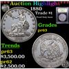 Image 1 : Proof ***Auction Highlight*** 1880 Trade Dollar $1 Graded Select Proof By USCG (fc)