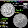 Image 1 : ***Auction Highlight*** 1886-s Morgan Dollar $1 Graded Select Unc By USCG (fc)