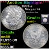 Image 1 : ***Auction Highlight*** 1897-s Morgan Dollar $1 Graded GEM+ Unc By USCG (fc)