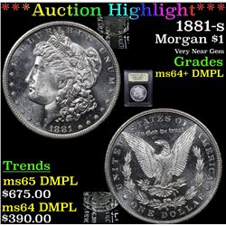 ***Auction Highlight*** 1881-s Morgan Dollar $1 Graded Choice Unc+ DMPL By USCG (fc)