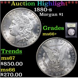 ***Auction Highlight*** 1880-s Morgan Dollar $1 Graded GEM++ Unc By USCG (fc)