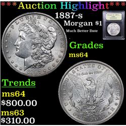 ***Auction Highlight*** 1887-s Morgan Dollar $1 Graded Choice Unc By USCG (fc)