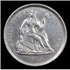 Image 2 : ***Auction Highlight*** 1860-o Seated Liberty Half Dime 1/2 10c Graded Choice+ Unc By USCG (fc)