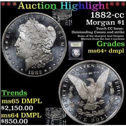 ***Auction Highlight*** 1882-cc Morgan Dollar $1 Graded Choice Unc+ DMPL By USCG (fc)