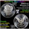Image 1 : ***Auction Highlight*** 1882-cc Morgan Dollar $1 Graded Choice Unc+ DMPL By USCG (fc)