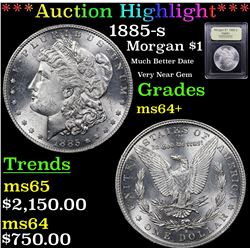 ***Auction Highlight*** 1885-s Morgan Dollar $1 Graded Choice+ Unc By USCG (fc)