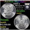 Image 1 : ***Auction Highlight*** 1885-s Morgan Dollar $1 Graded Choice+ Unc By USCG (fc)
