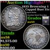 Image 1 : ***Auction Highlight*** 1835 Browning 1 Capped Bust Quarter 25c Graded Select AU By USCG (fc)