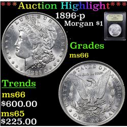 ***Auction Highlight*** 1896-p Morgan Dollar $1 Graded GEM+ Unc By USCG (fc)