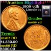Image 1 : ***Auction Highlight*** 1909 vdb Lincoln Cent 1c Graded GEM++ RD By USCG (fc)