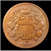 Image 2 : ***Auction Highlight*** 1864 Small Motto Two Cent Piece 2c Graded f+ By USCG (fc)