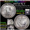 Image 1 : ***Auction Highlight*** 1917-d Ty I Standing Liberty Quarter 25c Graded Choice Unc+ FH By USCG (fc)
