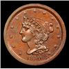 Image 2 : ***Auction Highlight*** 1850 Braided Hair Half Cent 1/2c Graded Select Unc BN By USCG (fc)