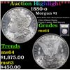 Image 1 : ***Auction Highlight*** 1880-o Morgan Dollar $1 Graded Choice Unc By USCG (fc)