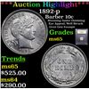 Image 1 : ***Auction Highlight*** 1892-p Barber Dime 10c Graded GEM Unc By USCG (fc)