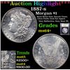 Image 1 : ***Auction Highlight*** 1887-s Morgan Dollar $1 Graded Choice+ Unc By USCG (fc)
