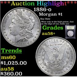 ***Auction Highlight*** 1886-o Morgan Dollar $1 Graded Choice AU/BU Slider+ By USCG (fc)