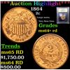 Image 1 : ***Auction Highlight*** 1864 Two Cent Piece 2c Graded Choice+ Unc RD By USCG (fc)