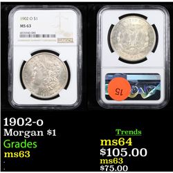 NGC 1902-o Morgan Dollar $1 Graded ms63 BY NGC