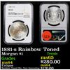 Image 1 : NGC 1881-s Rainbow Toned Morgan Dollar $1 Graded ms64 By NGC