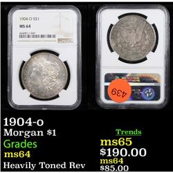 1904-o Morgan Dollar $1 Graded ms64 By NGC
