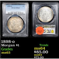 PCGS 1898-o Morgan Dollar $1 Graded ms63 By PCGS