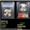 Image 1 : PCGS 1924-p Peace Dollar $1 Graded ms64 By PCGS