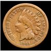 Image 2 : 1861 Indian Cent 1c Grades f+