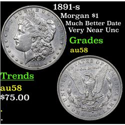 1891-s Morgan Dollar $1 Grades Choice AU/BU Slider