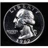 Image 2 : Proof 1962 Washington Quarter 25c Grades GEM++ Proof Cameo