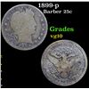 Image 1 : 1899-p Barber Quarter 25c Grades vg+