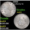 Image 1 : 1900 Liberty Nickel 5c Grades Choice Unc