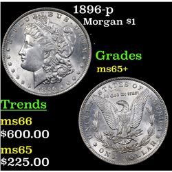 1896-p Morgan Dollar $1 Grades GEM+ Unc