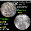 Image 1 : 1886-p Rainbow Toned Morgan Dollar $1 Grades Choice Unc