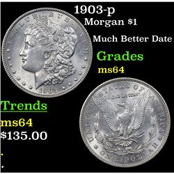 1903-p Morgan Dollar $1 Grades Choice Unc