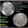 Image 1 : 1886-p Rainbow Toned Morgan Dollar $1 Grades GEM Unc