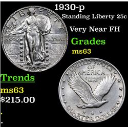 1930-p Standing Liberty Quarter 25c Grades Select Unc
