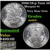 Image 1 : 1886/18-p Vam 10 Morgan Dollar $1 Grades Choice+ Unc