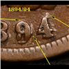 Image 4 : 1894/94 FS-301 Indian Cent 1c Grades f, fine