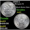 Image 1 : 1880-o Morgan Dollar $1 Grades BU+