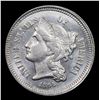 Image 2 : 1866 Three Cent Copper Nickel 3cn Grades Select+ Unc