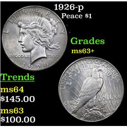 1926-p Peace Dollar $1 Grades Select+ Unc