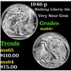 Image 1 : 1946-p Walking Liberty Half Dollar 50c Grades Choice+ Unc